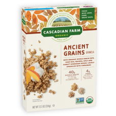 ANCIENT GRAINS GRANOLA(有机非转基因格兰诺拉麦片，肉桂和红糖风味，12.5盎司)
