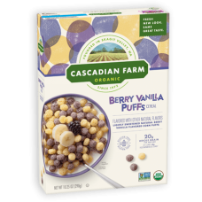 BERRY VANILLA PUFFS CEREAL(有机非转基因无麸质蓝莓味麦片，10.25盎司)