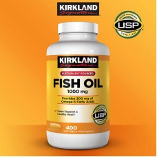 Kirkland Signature Fish Oil 1000 mg., 400 Softgels(Kirkland特色鱼油1000毫克，400粒软胶囊)