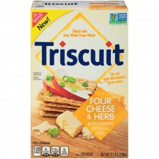Triscuit Four Cheese & Herb Crackers - 8.5oz(非转基因四种奶酪和香草薄脆饼干 -  8.5盎司)