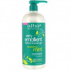 Alba Botanica Sparkling Mint Bath Shower Gel, 32 FOZ(Alba Botanica薄荷沐浴露，946ml)