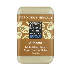 Almond Soap with Dead Sea Minerals, Argan Oil & Shea Butter, Essential Oil, 7 oz( 非转基因榛果香皂，包含死海矿物质，摩洛哥坚果油和乳木果油，精油，7盎司)