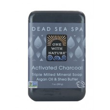 Activated Charcoal Soap with Dead Sea Minerals, Argan Oil & Shea Butter, Essential Oil, 7 oz(非转基因活性炭皂，含死海矿物质，摩洛哥坚果油和乳木果油，精油，7盎司)