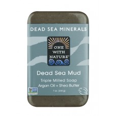 Dead Sea Mineral Mud Soap with Argan Oil & Shea Butter (Fragrance Free), 7 oz( 非转基因死海矿物质肥皂包含摩洛哥坚果油＆乳木果油（不含香料），7盎司)