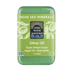 Olive Soap with Dead Sea Minerals, Argan Oil & Shea Butter (Fragrance Free), 7 oz(非转基因橄榄皂，包含死海矿物质，摩洛哥坚果油和乳木果油（不含香料），7盎司)
