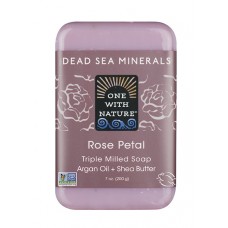 Rose Petal Soap with Dead Sea Minerals, Argan Oil & Shea Butter, and Rose Petals, 7 oz( 非转基因玫瑰花瓣肥皂包含死海矿物，摩洛哥坚果油＆乳木果油和玫瑰花瓣，7盎司)